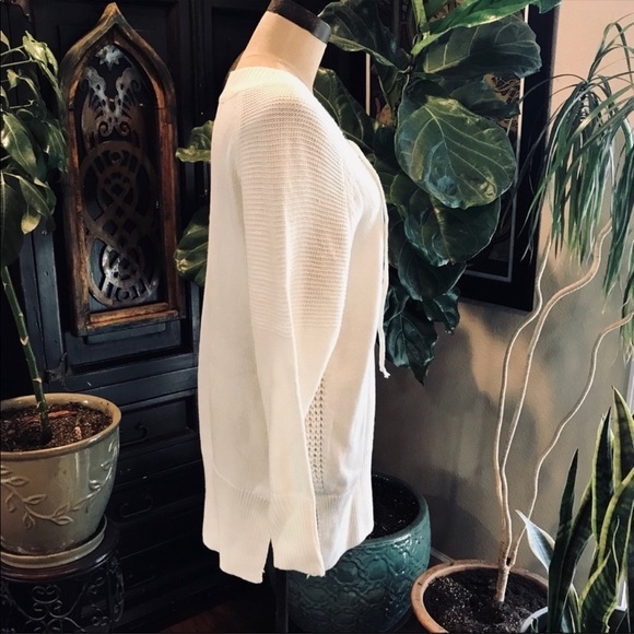 Destiny lace up winter white tunic sweater - Picture 9 of 11